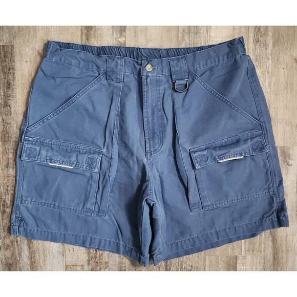Columbia Other - Columbia PFG Cargo Shorts Mens XL Blue 7.5 Inseam Cotton Fishing Shorts
